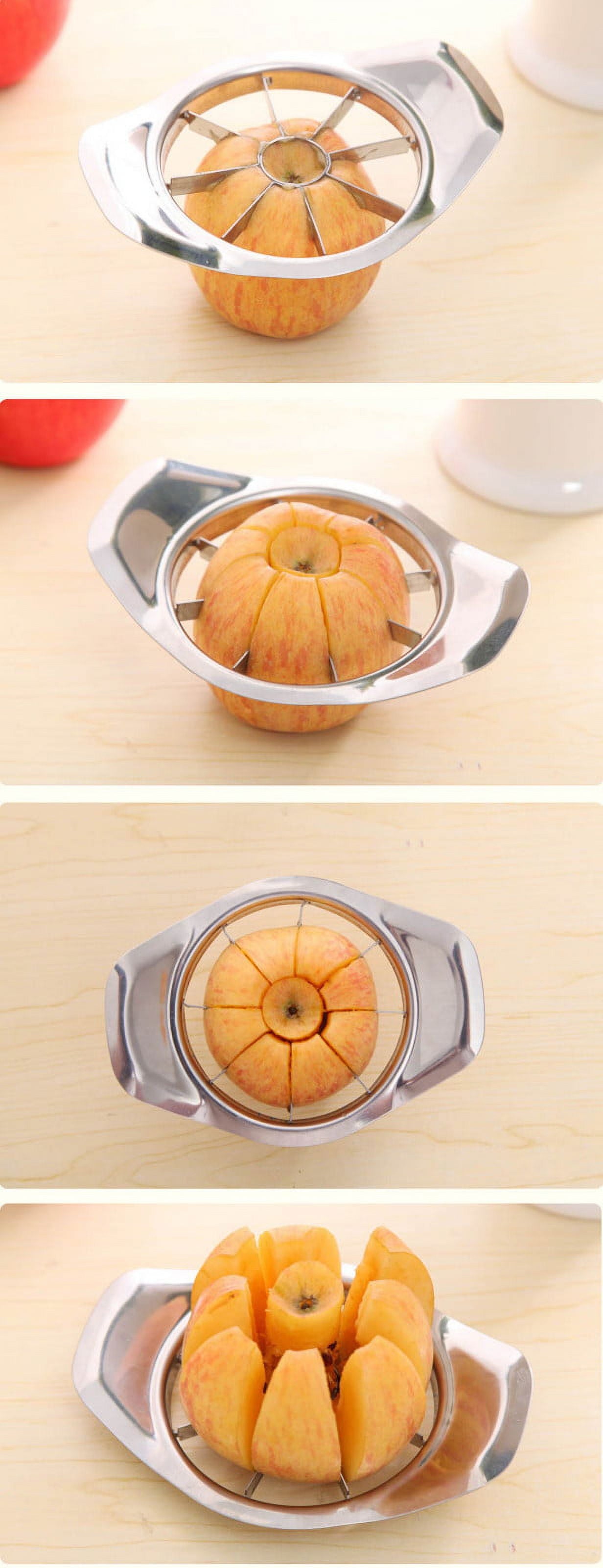 PALIFEUR Stainless Steel Apple Slicer Easy Cut Apple Corer 8-Slice Thin Apple Slicer and Corer Classic Apple Cutter Sturdy，Easy to Use,Time-Savi Silver