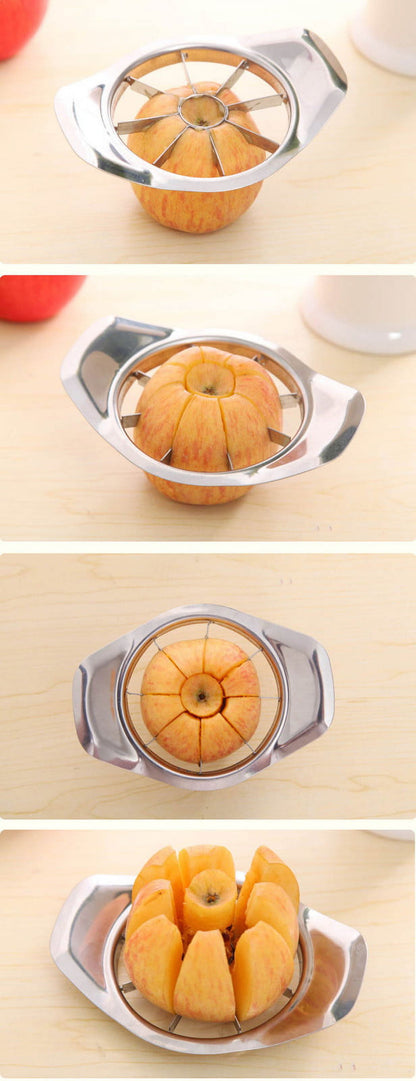 PALIFEUR Stainless Steel Apple Slicer Easy Cut Apple Corer 8-Slice Thin Apple Slicer and Corer Classic Apple Cutter Sturdy，Easy to Use,Time-Savi Silver