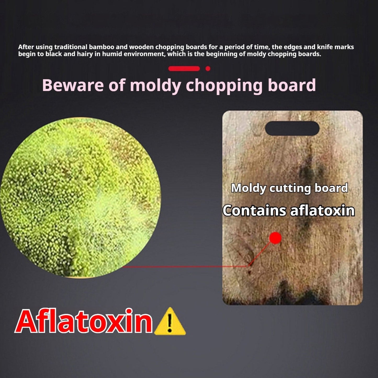 PALIFEUR Cutting Board Non Toxic Steel Cutting Boards for Kitchen, Different Sizes & Non Slip Handles, Servicealbe Non Stick Chopping Board A