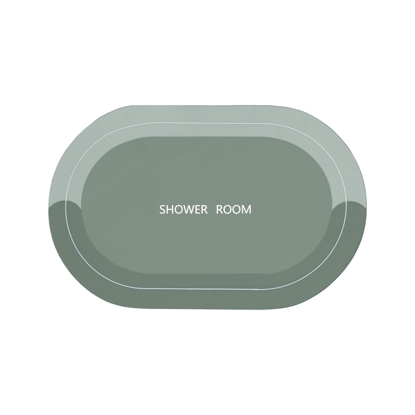 PALIFEUR Oval Bathroom Rugs, Extra Soft Absorbent Bath Mat, 15.7"x23.6" Quicker Dry Washable Bath Mats for Bathroom, Tub and Shower, Non-Slip Bathroom Rug Gray