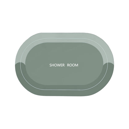 PALIFEUR Oval Bathroom Rugs, Extra Soft Absorbent Bath Mat, 15.7"x23.6" Quicker Dry Washable Bath Mats for Bathroom, Tub and Shower, Non-Slip Bathroom Rug Gray