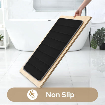 PALIFEUR Memory Foam Toilet Rug, Non-Slip Bathroom Rugs, Toilet Rugs U Shaped Washable, Commode Contour Rug, Soft Comfortable Super Water Absorption #3_Black