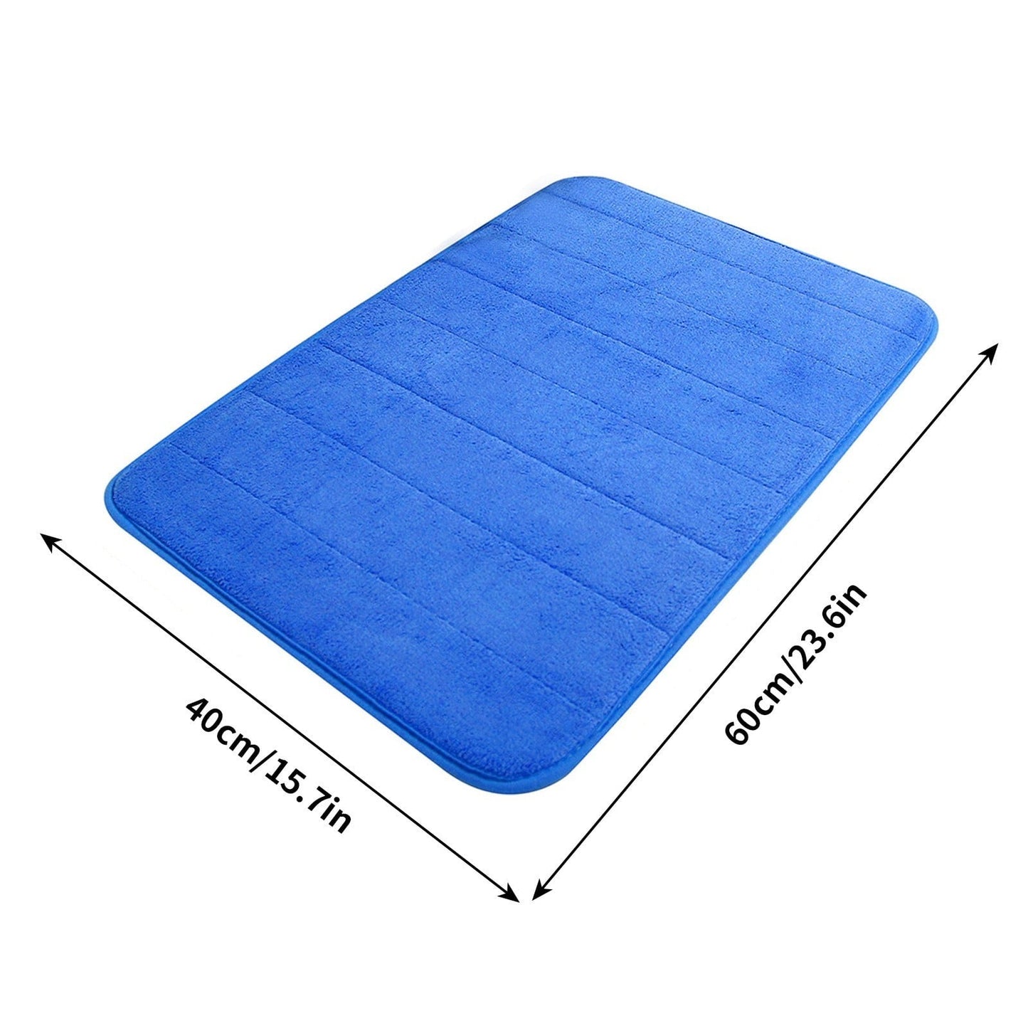 Dmlowu Bathroom Rugs - Ultra Absorbent Non-Slip Floor Bath Mat, Super Soft Shower Mat for Bath Tub, Machine Washable 16x24" (Brown) #A-Blue