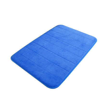 Dmlowu Bathroom Rugs - Ultra Absorbent Non-Slip Floor Bath Mat, Super Soft Shower Mat for Bath Tub, Machine Washable 16x24" (Brown) #A-Blue