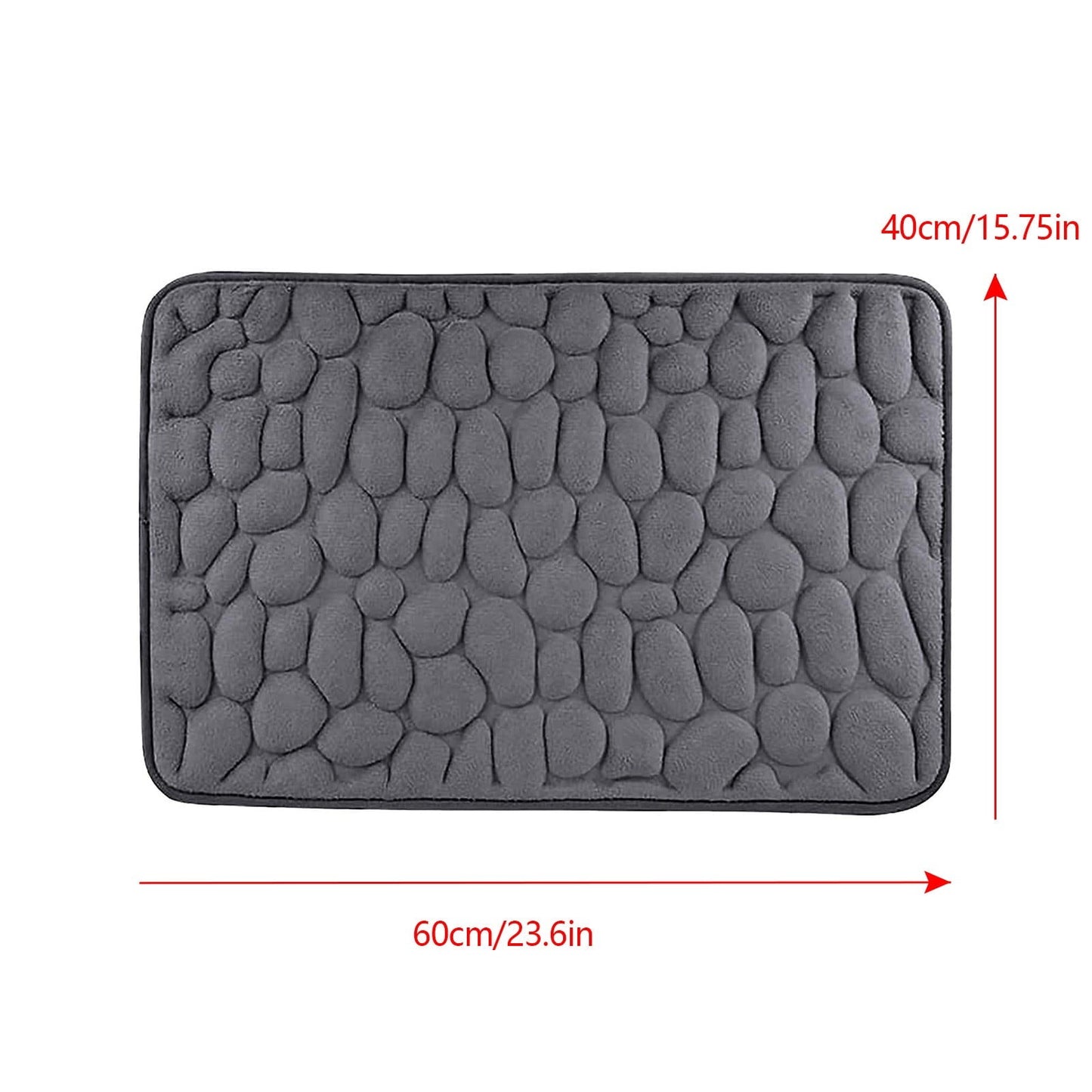 Dmlowu Bathroom Rugs - Ultra Absorbent Non-Slip Floor Bath Mat, Super Soft Shower Mat for Bath Tub, Machine Washable 16x24" (Brown) #C-Dark Gray
