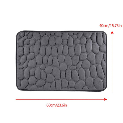 Dmlowu Bathroom Rugs - Ultra Absorbent Non-Slip Floor Bath Mat, Super Soft Shower Mat for Bath Tub, Machine Washable 16x24" (Brown) #C-Dark Gray