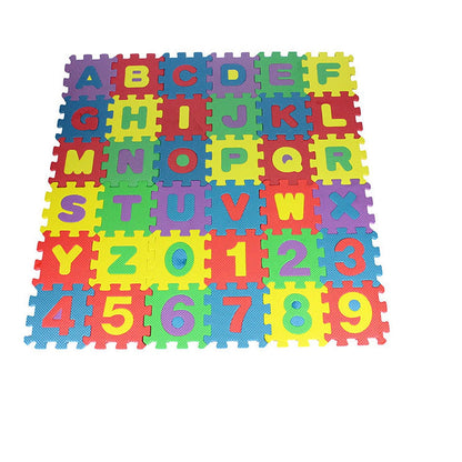 Clearance! PALIFEUR 36 PCS Kids Foam Play Mat, 12x12 Inch Number Alphabet Foam Puzzle Floor Mat,Soft Non-Slip Foam Tiles for Floor Kid Edges Play Mat Multicolor