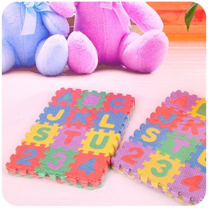 Clearance! PALIFEUR 36 PCS Kids Foam Play Mat, 12x12 Inch Number Alphabet Foam Puzzle Floor Mat,Soft Non-Slip Foam Tiles for Floor Kid Edges Play Mat Multicolor