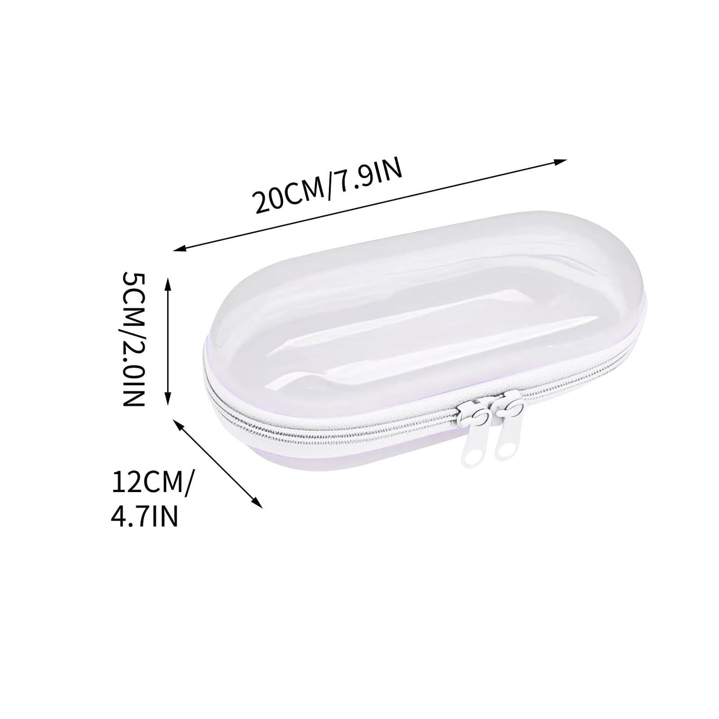 Tyidzon Pencil Pouch, Pencil Bags with Zipper, Pencil Case Pouch Storage Pens, Markers, Crayons Supplies White