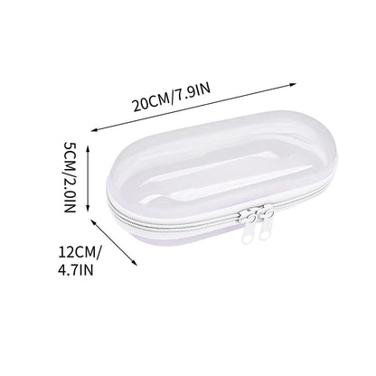 Tyidzon Pencil Pouch, Pencil Bags with Zipper, Pencil Case Pouch Storage Pens, Markers, Crayons Supplies White