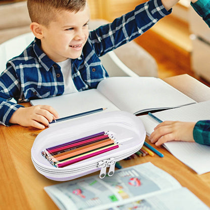 Tyidzon Pencil Pouch, Pencil Bags with Zipper, Pencil Case Pouch Storage Pens, Markers, Crayons Supplies White