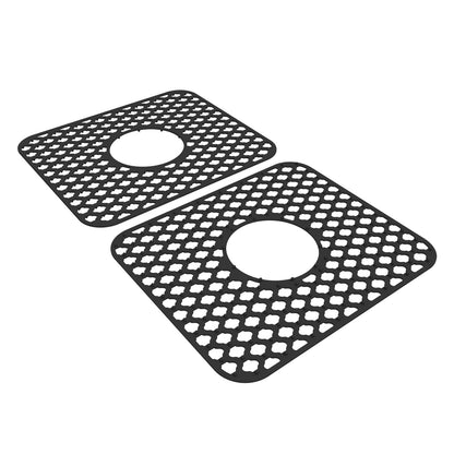 PALIFEUR Sink Protectors for Kitchen Sink, Silicone Kitchen Sink Mat, 13.6" x 15.6" Sink Mat Protects Sink from Stains, Damage, Scratches, Dishwasher Safe Sink Grids, Sink Mat, for Kitchen Black
