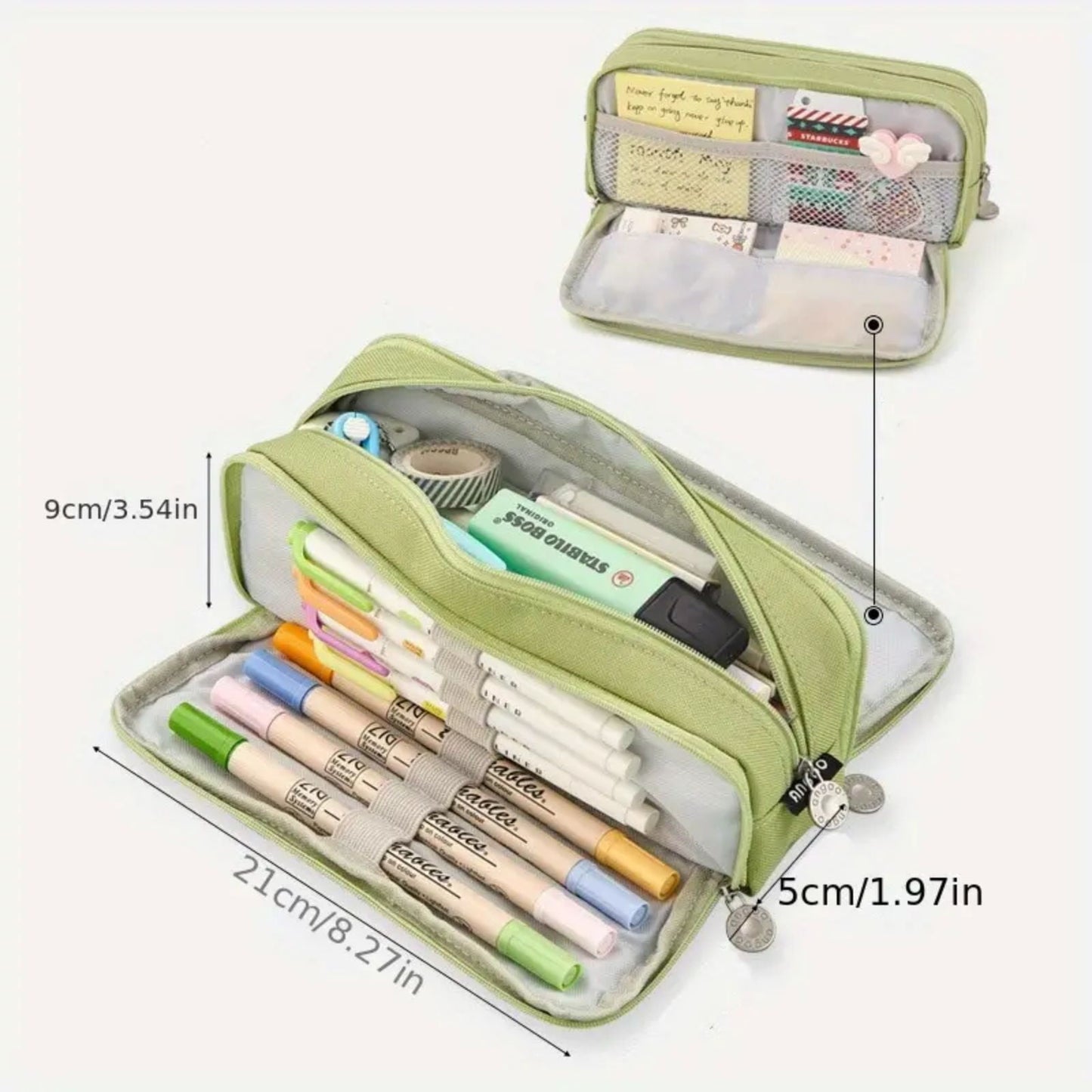 PALIFEUR Pencil Case Large Capacity Pencil Pouch, Multi-layer Aesthetic Pen Bag, Sturdy Multifunctional Pencil Bag, Pencil Box, Sky Blue Purple