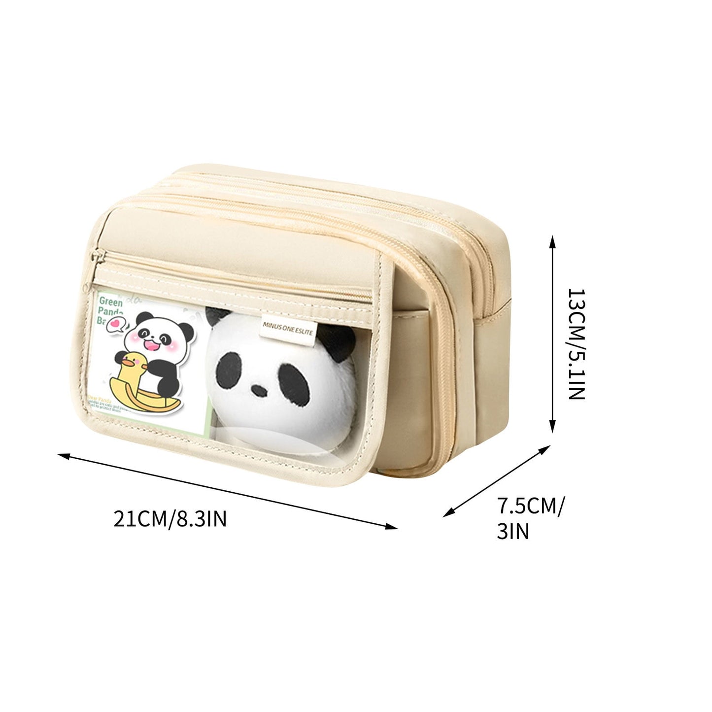 PALIFEUR Pencil Case Large Capacity Pencil Pouch, Multi-layer Aesthetic Pen Bag, Sturdy Multifunctional Pencil Bag, Pencil Box, Sky Blue Z-1-Beige