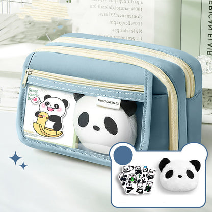 PALIFEUR Pencil Case Large Capacity Pencil Pouch, Multi-layer Aesthetic Pen Bag, Sturdy Multifunctional Pencil Bag, Pencil Box, Sky Blue Z-1-Blue