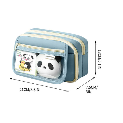 PALIFEUR Pencil Case Large Capacity Pencil Pouch, Multi-layer Aesthetic Pen Bag, Sturdy Multifunctional Pencil Bag, Pencil Box, Sky Blue Z-1-Blue
