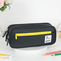 PALIFEUR Pencil Case Large Capacity Pencil Pouch, Multi-layer Aesthetic Pen Bag, Sturdy Multifunctional Pencil Bag, Pencil Box, Sky Blue Z-2-Black