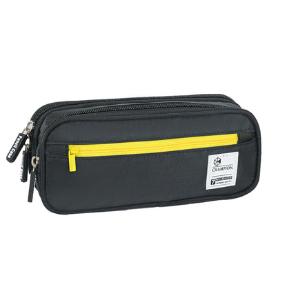 PALIFEUR Pencil Case Large Capacity Pencil Pouch, Multi-layer Aesthetic Pen Bag, Sturdy Multifunctional Pencil Bag, Pencil Box, Sky Blue Z-2-Black
