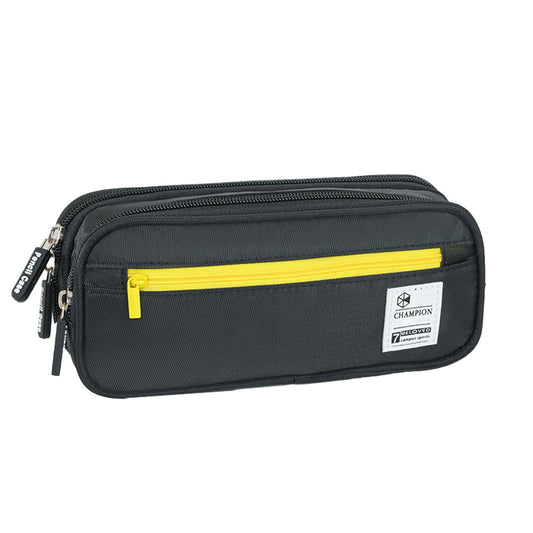 PALIFEUR Pencil Case Large Capacity Pencil Pouch, Multi-layer Aesthetic Pen Bag, Sturdy Multifunctional Pencil Bag, Pencil Box, Sky Blue Z-2-Black