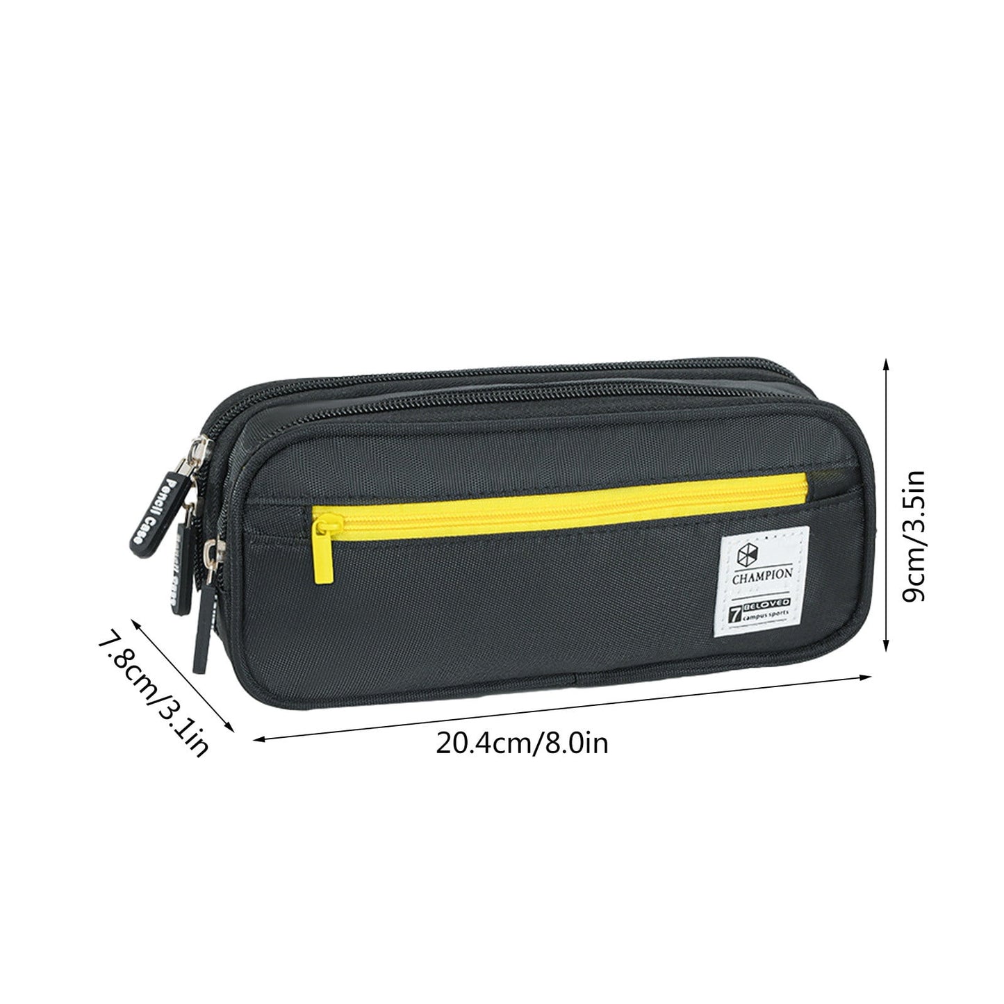 PALIFEUR Pencil Case Large Capacity Pencil Pouch, Multi-layer Aesthetic Pen Bag, Sturdy Multifunctional Pencil Bag, Pencil Box, Sky Blue Z-2-Black