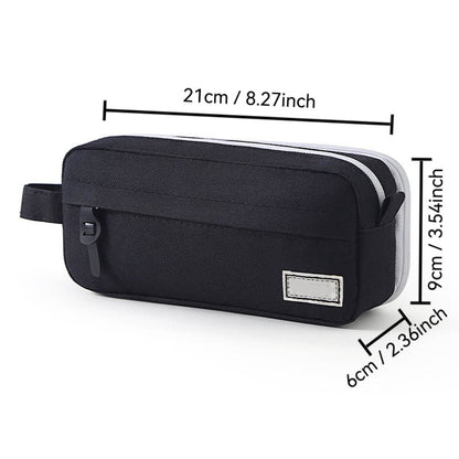 PALIFEUR Pencil Case Large Capacity Pencil Pouch, Multi-layer Aesthetic Pen Bag, Sturdy Multifunctional Pencil Bag, Pencil Box, Sky Blue Z-3-Black