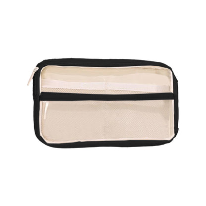 PALIFEUR Pencil Case Large Capacity Pencil Pouch, Multi-layer Aesthetic Pen Bag, Sturdy Multifunctional Pencil Bag, Pencil Box, Sky Blue Z-4-Black