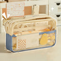 PALIFEUR Pencil Case Large Capacity Pencil Pouch, Multi-layer Aesthetic Pen Bag, Sturdy Multifunctional Pencil Bag, Pencil Box, Sky Blue Z-4-Blue