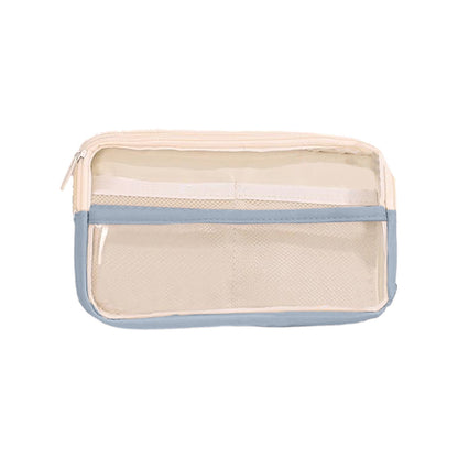 PALIFEUR Pencil Case Large Capacity Pencil Pouch, Multi-layer Aesthetic Pen Bag, Sturdy Multifunctional Pencil Bag, Pencil Box, Sky Blue Z-4-Blue
