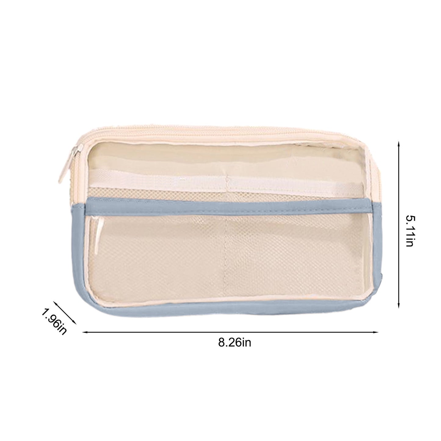 PALIFEUR Pencil Case Large Capacity Pencil Pouch, Multi-layer Aesthetic Pen Bag, Sturdy Multifunctional Pencil Bag, Pencil Box, Sky Blue Z-4-Blue
