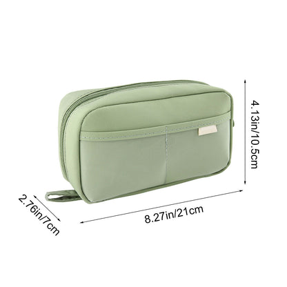 PALIFEUR Pencil Case Large Capacity Pencil Pouch, Multi-layer Aesthetic Pen Bag, Sturdy Multifunctional Pencil Bag, Pencil Box, Sky Blue Z-5-Green