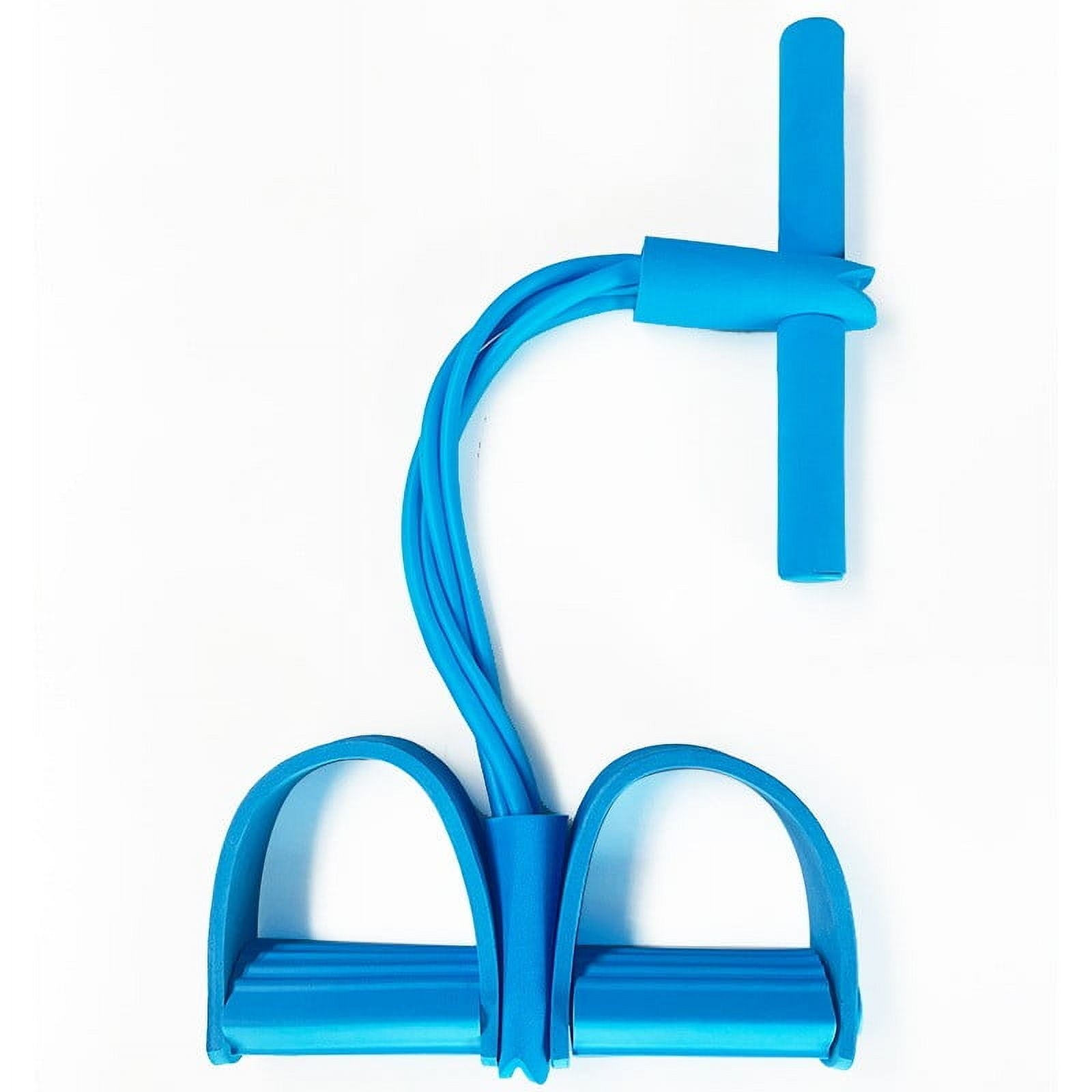 Tyidzon 4 Tube Pedal Ankle Puller, Yoga Pedal Resistance Elastic Pull Rope Fitness Sit-Up Exercise Equipment At Home Gym Arm Abs Leg Stretching Equipment Blue