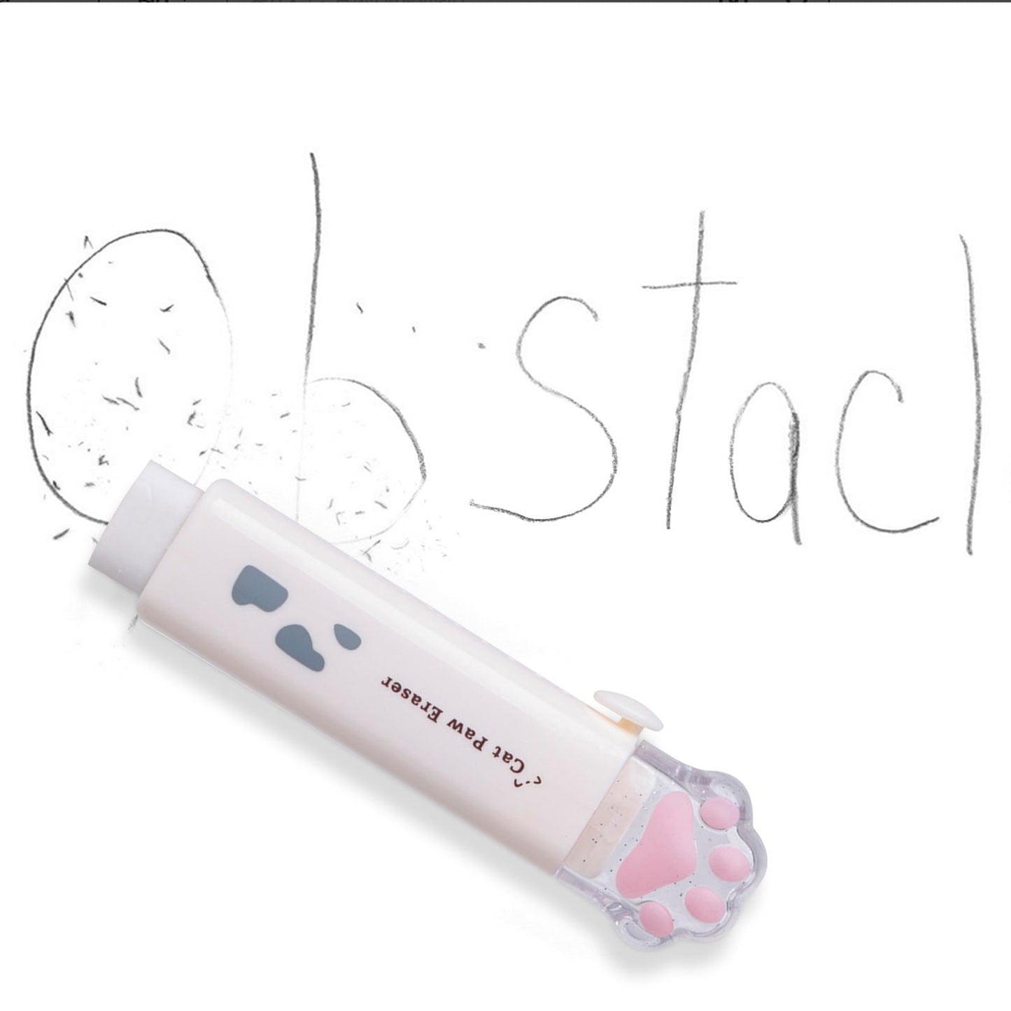 Tyidzon Erasers for Pencils 2 Pack, Cute Pencil Erasers for Office, Erasers for Drawing Sketching White