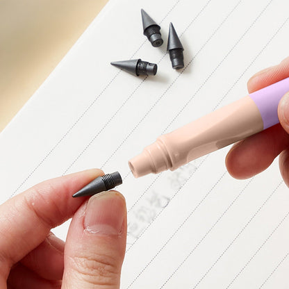 Tyidzon Forever Pencils for Writing, No Need Sharpened Pencil Cute Inkless Everlasting Pencil for Sketching, Replace Mechanical Pen for Sketch, Drawing and Writing Purple