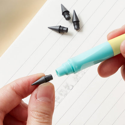 Tyidzon Forever Pencils for Writing, No Need Sharpened Pencil Cute Inkless Everlasting Pencil for Sketching, Replace Mechanical Pen for Sketch, Drawing and Writing Yellow