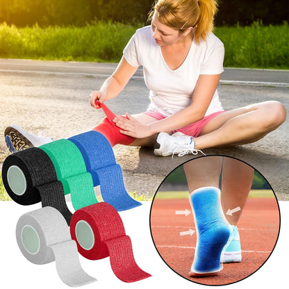 Tyidzon 3 Rolls Kinesiology Tape, 3 Colors 1 Inch x 14.8 Feet Athletic Tape, Elastic Muscle Tape, Sports Tape, Thumb, Finger, Wrist, Ankle, Knee Tape for Exercise and Daily Use Black