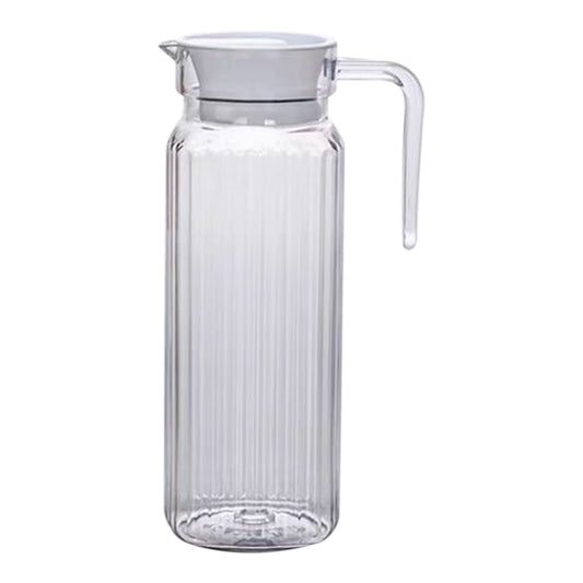 PALIFEUR Water Pitcher with Lid, 2 L Plastic Pitcher for Tea & Juice Water, Hot/Cold Water Jug, Tea Pitcher, Juice Pitcher, 13.5 x 7.2 x 4.7 Inch Z-3-Clear