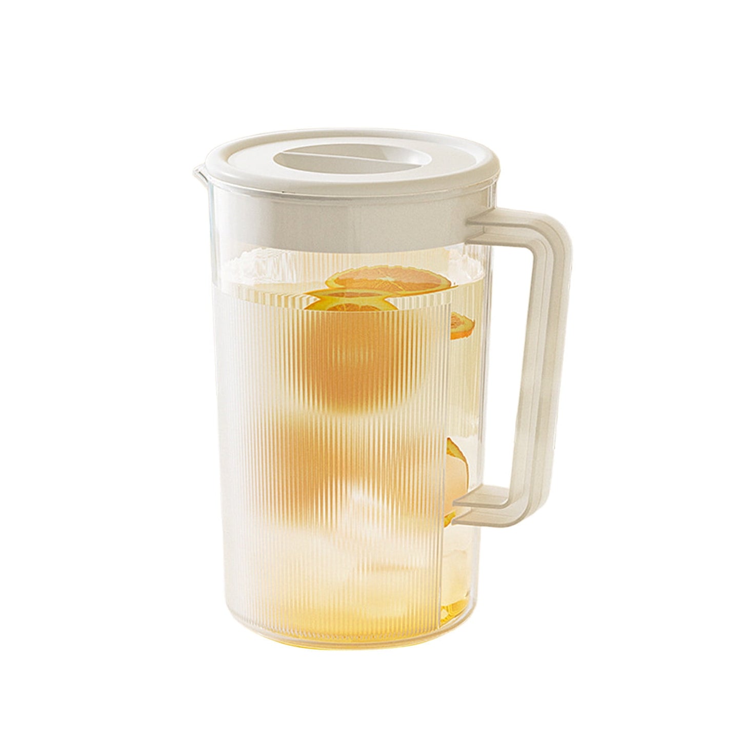 PALIFEUR Water Pitcher with Lid, 2 L Plastic Pitcher for Tea & Juice Water, Hot/Cold Water Jug, Tea Pitcher, Juice Pitcher, 13.5 x 7.2 x 4.7 Inch Z-7-White