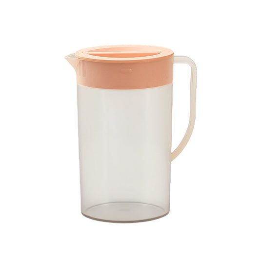 PALIFEUR Water Pitcher with Lid, 2 L Plastic Pitcher for Tea & Juice Water, Hot/Cold Water Jug, Tea Pitcher, Juice Pitcher, 13.5 x 7.2 x 4.7 Inch Z-8-Pink