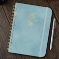Xuniizn Academic Planner 2025-2026, Daily, Weekly & Monthly Planner, Journaling Notebooks for Work, Spiral Notebook, Twin-Wire Binding Day and Weekly Agenda for Work, Daily Planner Blue