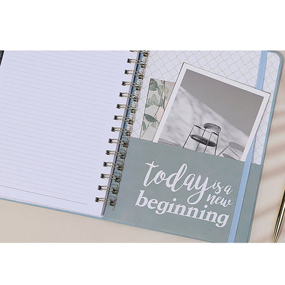 Xuniizn Academic Planner 2025-2026, Daily, Weekly & Monthly Planner, Journaling Notebooks for Work, Spiral Notebook, Twin-Wire Binding Day and Weekly Agenda for Work, Daily Planner Pink