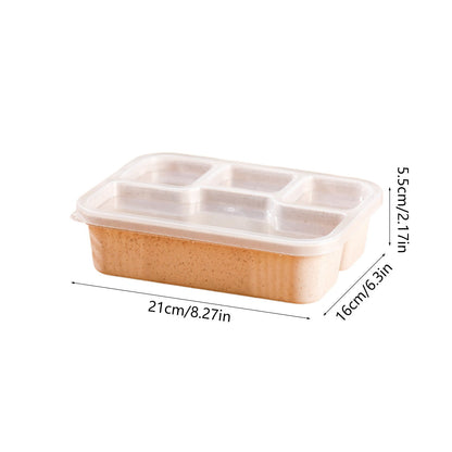 Xuniizn Bento Box Adult Lunch Box, Containers for Adults Men Women, Lunchable Food Container with Utensils, Sauce Jar, Muffin Liners, Microwave & Dishwasher Safe Beige