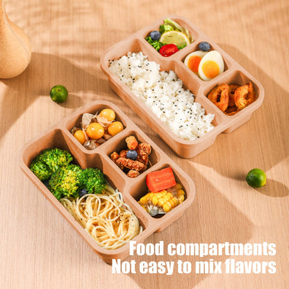 Xuniizn Bento Box Adult Lunch Box, Containers for Adults Men Women, Lunchable Food Container with Utensils, Sauce Jar, Muffin Liners, Microwave & Dishwasher Safe Beige
