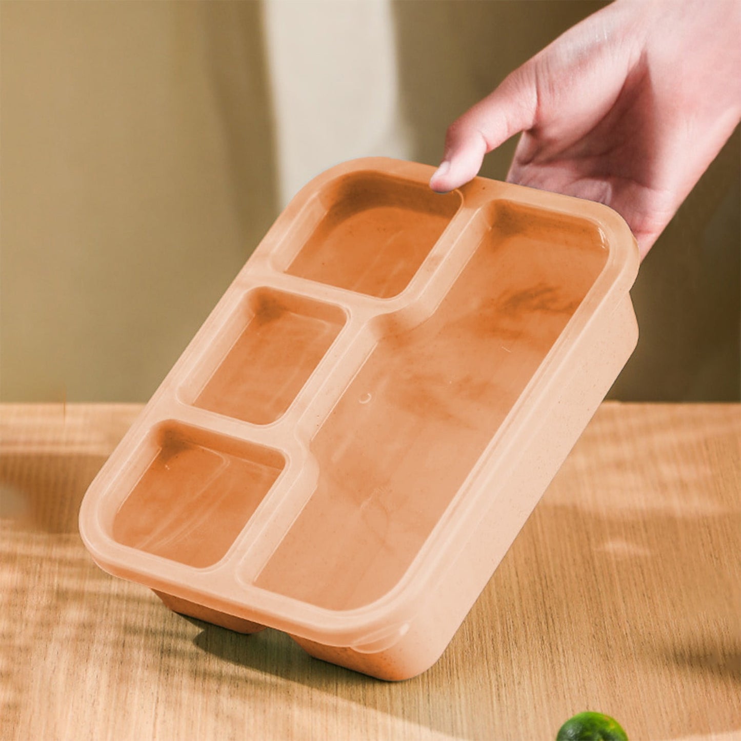 Xuniizn Bento Box Adult Lunch Box, Containers for Adults Men Women, Lunchable Food Container with Utensils, Sauce Jar, Muffin Liners, Microwave & Dishwasher Safe Beige