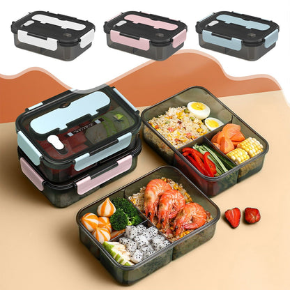 Xuniizn Bento Box Adult Lunch Box, Containers for Adults Men Women, Lunchable Food Container with Utensils, Sauce Jar, Muffin Liners, Microwave & Dishwasher Safe Blue#4