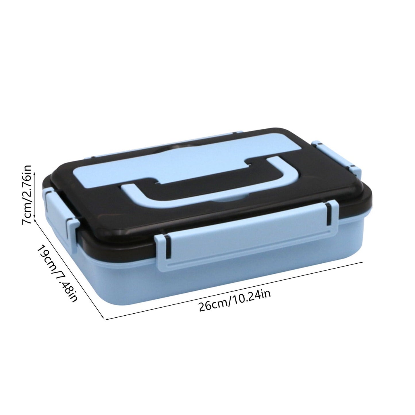 Xuniizn Bento Box Adult Lunch Box, Containers for Adults Men Women, Lunchable Food Container with Utensils, Sauce Jar, Muffin Liners, Microwave & Dishwasher Safe Blue#6