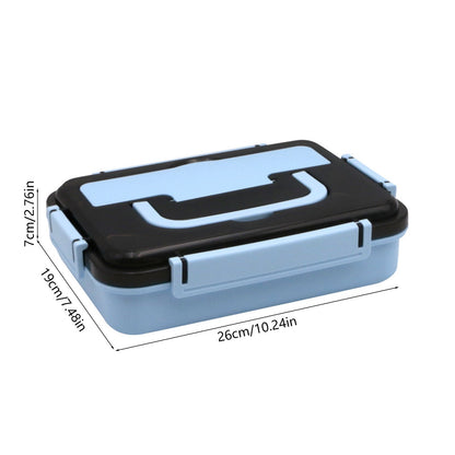 Xuniizn Bento Box Adult Lunch Box, Containers for Adults Men Women, Lunchable Food Container with Utensils, Sauce Jar, Muffin Liners, Microwave & Dishwasher Safe Blue#6