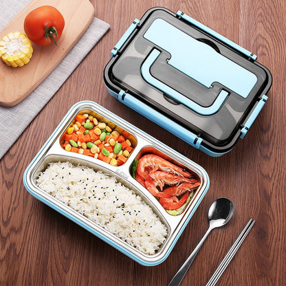 Xuniizn Bento Box Adult Lunch Box, Containers for Adults Men Women, Lunchable Food Container with Utensils, Sauce Jar, Muffin Liners, Microwave & Dishwasher Safe Blue#6