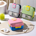 Xuniizn Bento Box Adult Lunch Box, Containers for Adults Men Women, Lunchable Food Container with Utensils, Sauce Jar, Muffin Liners, Microwave & Dishwasher Safe Pink#3