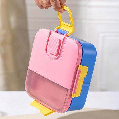 Xuniizn Bento Box Adult Lunch Box, Containers for Adults Men Women, Lunchable Food Container with Utensils, Sauce Jar, Muffin Liners, Microwave & Dishwasher Safe Pink#3