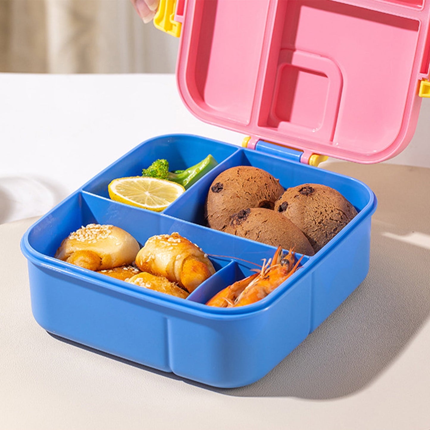 Xuniizn Bento Box Adult Lunch Box, Containers for Adults Men Women, Lunchable Food Container with Utensils, Sauce Jar, Muffin Liners, Microwave & Dishwasher Safe Pink#3
